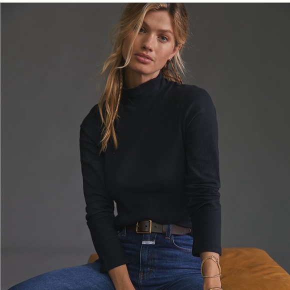 Maeve Tops - Maeve ribbed turtleneck top